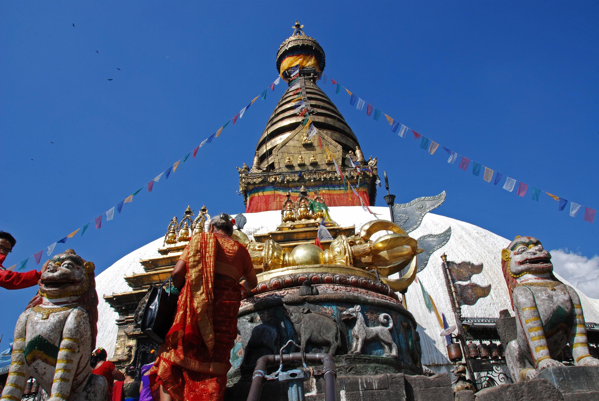 Kathmandu Swayambhunath 13 Swayambhunath Entrance At Top Of Steps 